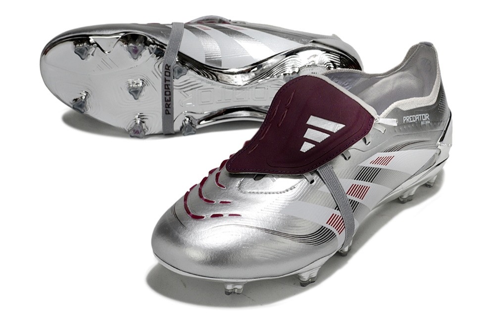 Adidas Predator Bellingham Chrome Dream Elite FT FG - Metallic Silver/Legacy Burgundy