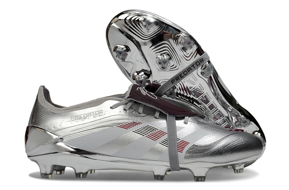 Adidas Predator Bellingham Chrome Dream Elite FT FG - Metallic Silver/Legacy Burgundy