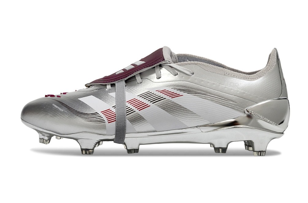 Adidas Predator Bellingham Chrome Dream Elite FT FG - Metallic Silver/Legacy Burgundy