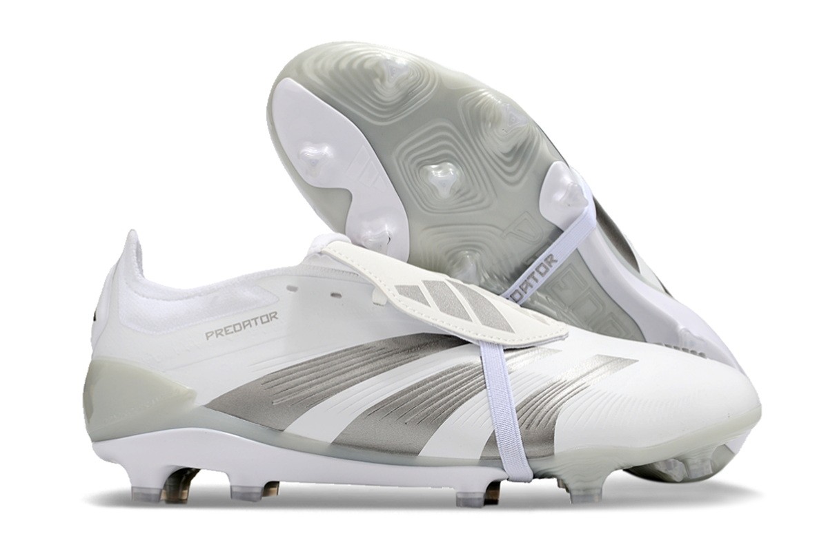 adidas Predator Elite Foldover Tongue FG Pearlized - Whiteout/Silver Metallic