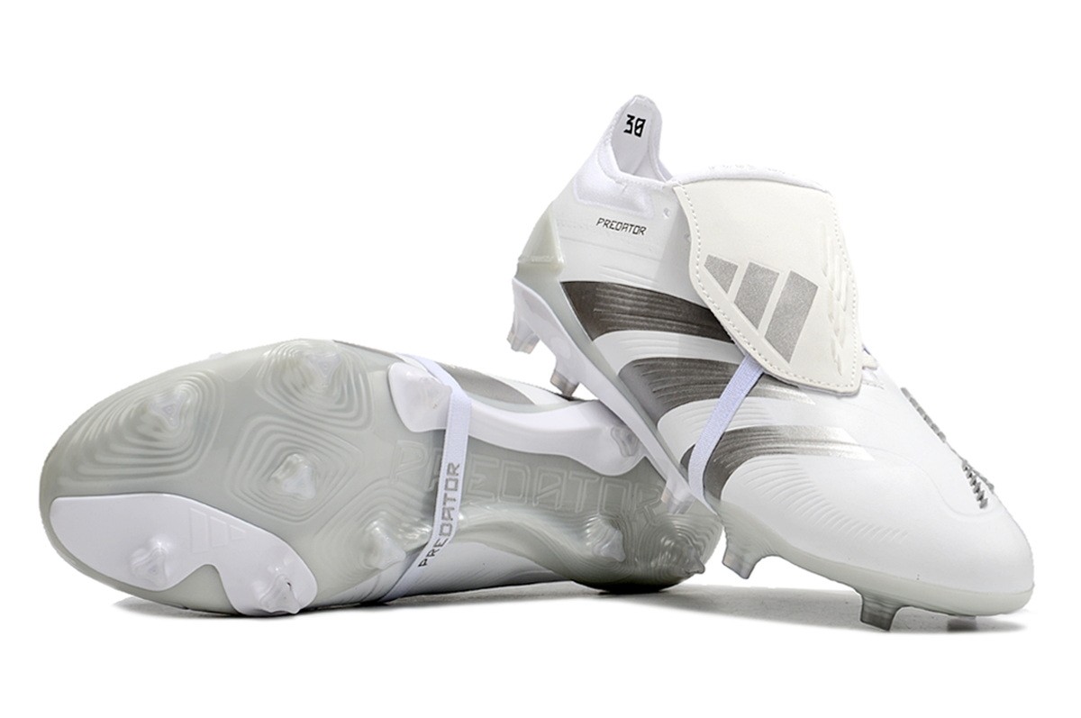 adidas Predator Elite Foldover Tongue FG Pearlized - Whiteout/Silver Metallic