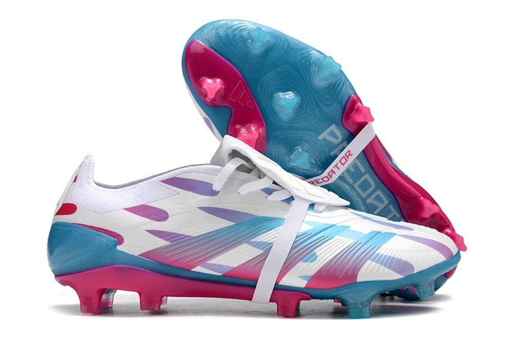 Adidas Predator Elite Foldover Tongue FG Reemergence - White/Pink/Solar Blue