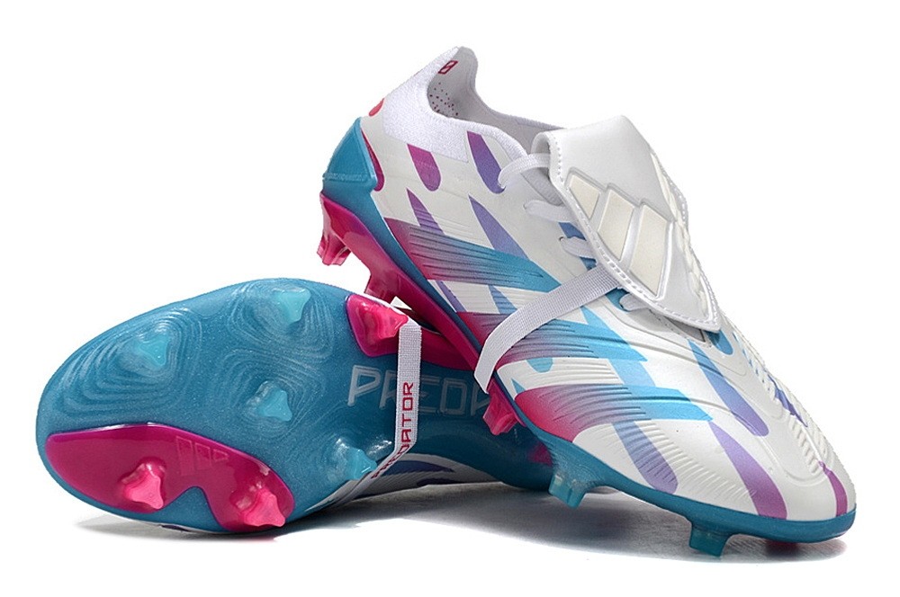 Adidas Predator Elite Foldover Tongue FG Reemergence - White/Pink/Solar Blue