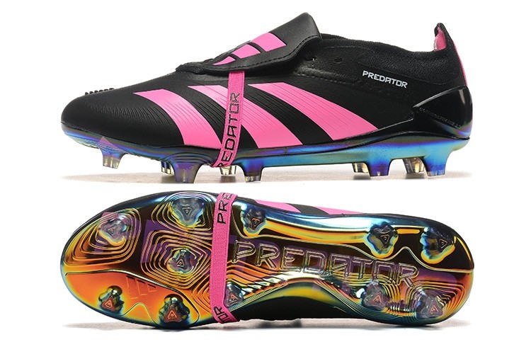 Adidas Predator Elite Foldover Tongue FG Soccer Cleats - Core Black/Pink