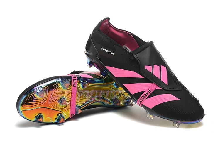 Adidas Predator Elite Foldover Tongue FG Soccer Cleats - Core Black/Pink