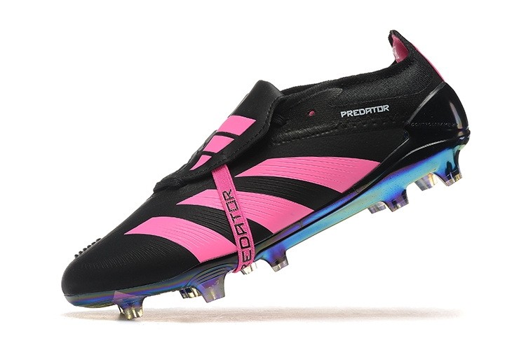 Adidas Predator Elite Foldover Tongue FG Soccer Cleats - Core Black/Pink