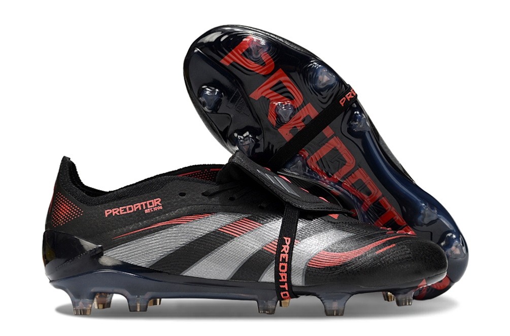 Adidas Predator Elite Foldover Tongue FG Stealth Victory Pack - Black /Grey /Red