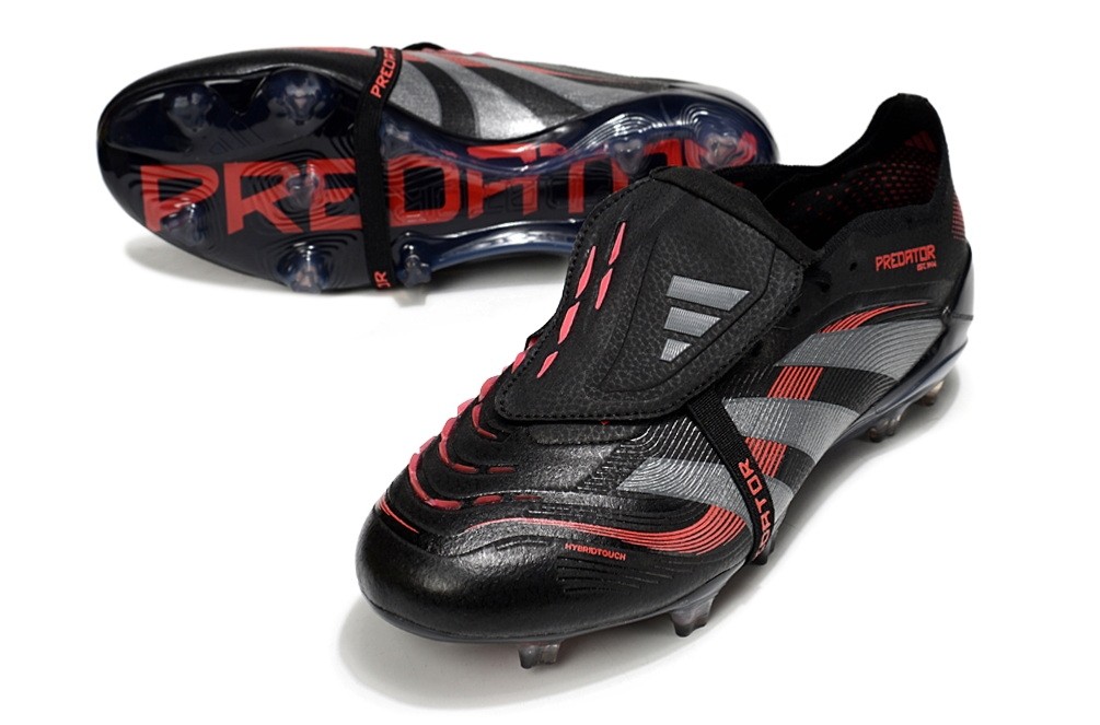 Adidas Predator Elite Foldover Tongue FG Stealth Victory Pack - Black /Grey /Red