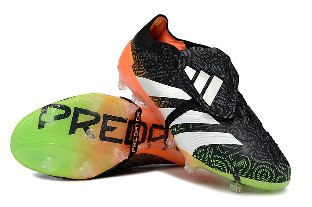 Adidas Predator Elite Foldover Tongue FG Vortex - Black/White/Green