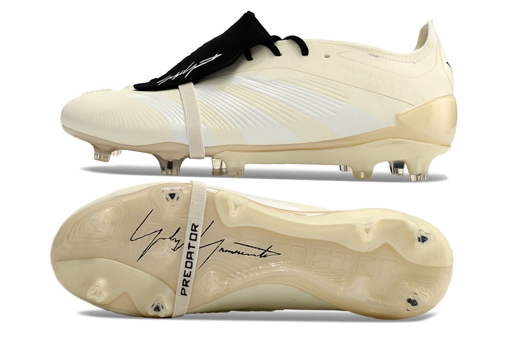 Adidas Predator Yamamoto Y-3 Elite Foldover Tongue FG - Cream White/Black