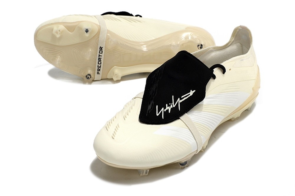 Adidas Predator Yamamoto Y-3 Elite Foldover Tongue FG - Cream White/Black