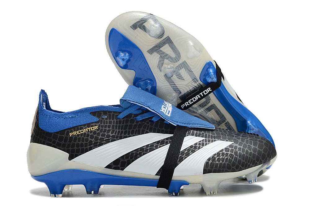 Adidas Predator Laces Tongue Elite FG - Black/Blue/White