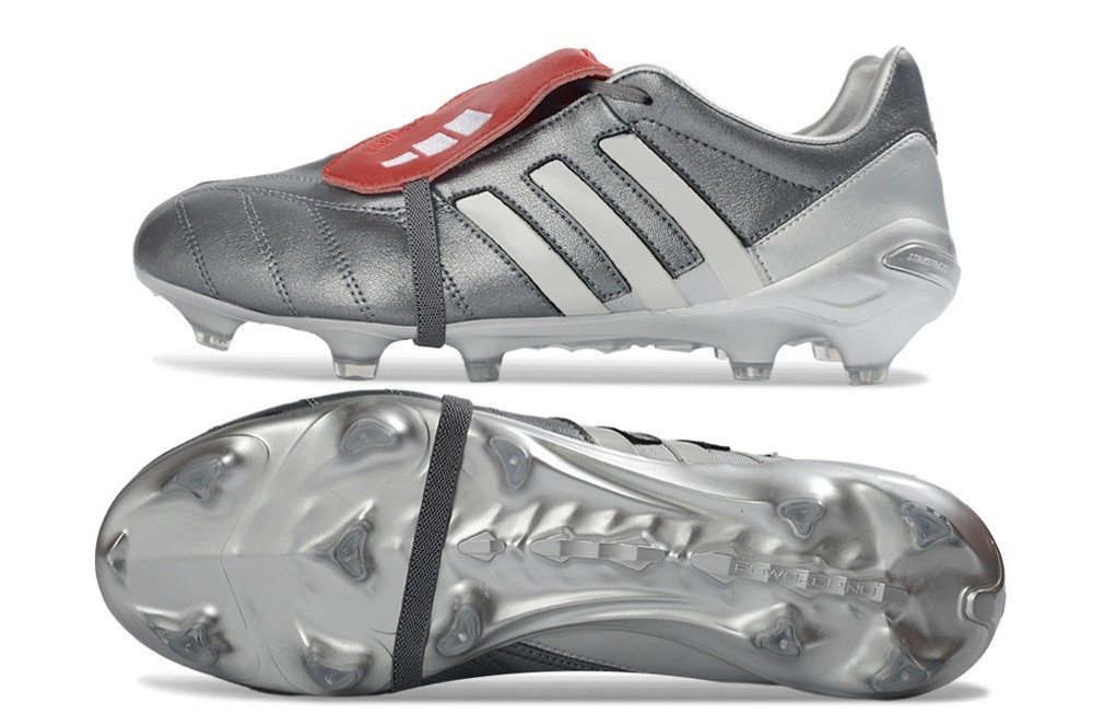 Adidas Predator Mania Gunmetal Remake Elite FG - Grey/Silver/Red