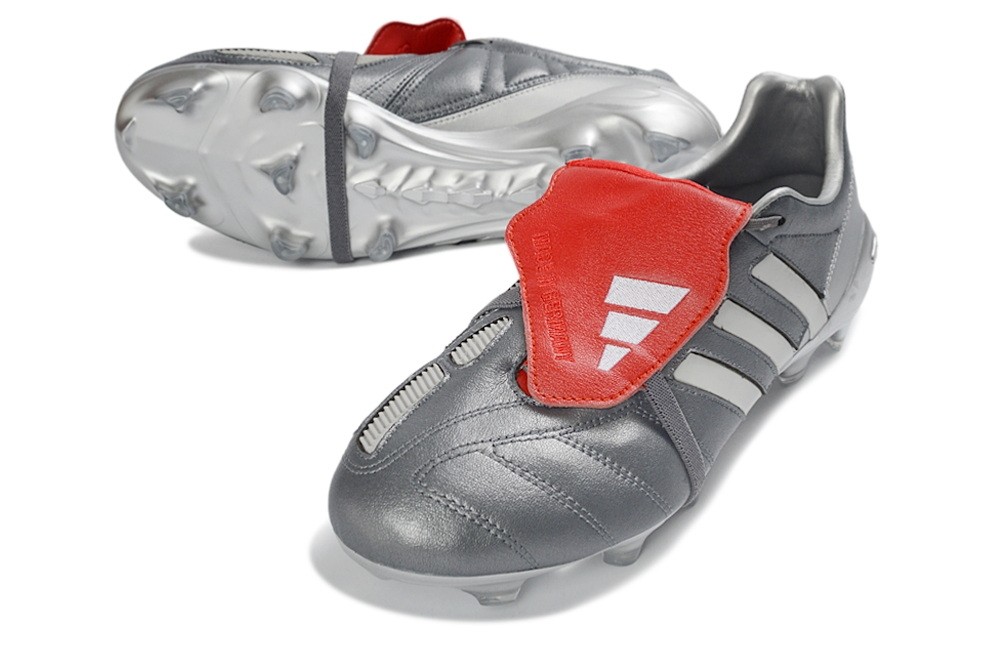 Adidas Predator Mania Gunmetal Remake Elite FG - Grey/Silver/Red