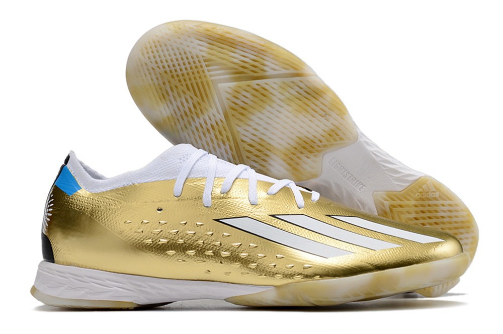 Adidas X Speedportal Messi.1 IC Leyenda - Gold Metallic/White/Pulse Blue