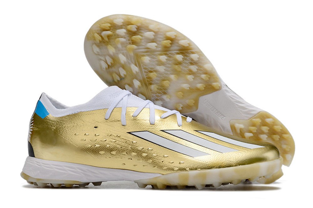 Adidas X Speedportal Messi.1 TF 'Leyenda' - Gold Metallic/White/Pulse Blue