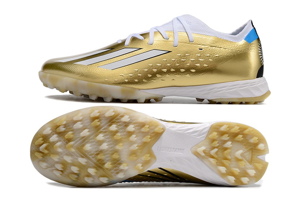 Adidas X Speedportal Messi.1 TF 'Leyenda' - Gold Metallic/White/Pulse Blue