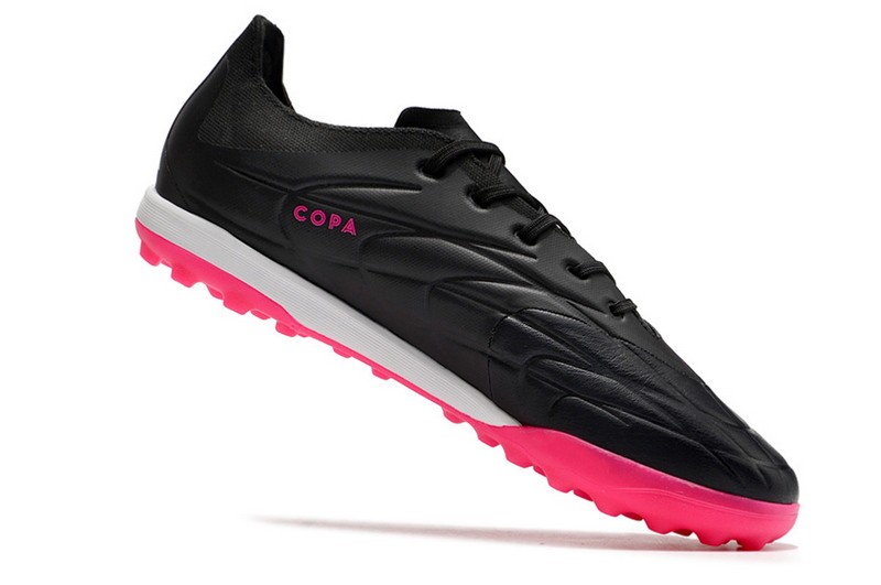 Adidas Copa Pure.3 TF Soccer Cleats - Core Black/Zero Metallic/Shock Pink