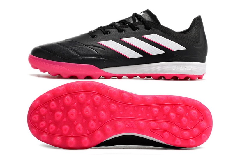 Adidas Copa Pure.3 TF Soccer Cleats - Core Black/Zero Metallic/Shock Pink