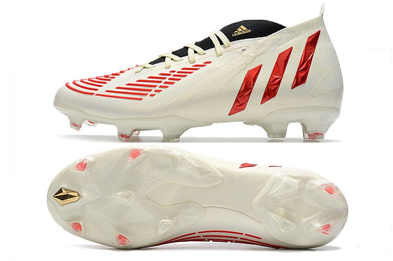 Adidas Predator Edge .1 FG Showdown - Off White/Vivid Red/Gold Metallic