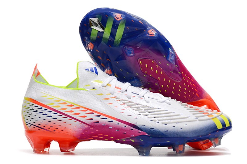 Adidas Predator Edge .1 Low FG Al Rihla - White/Solar Yellow/Blue