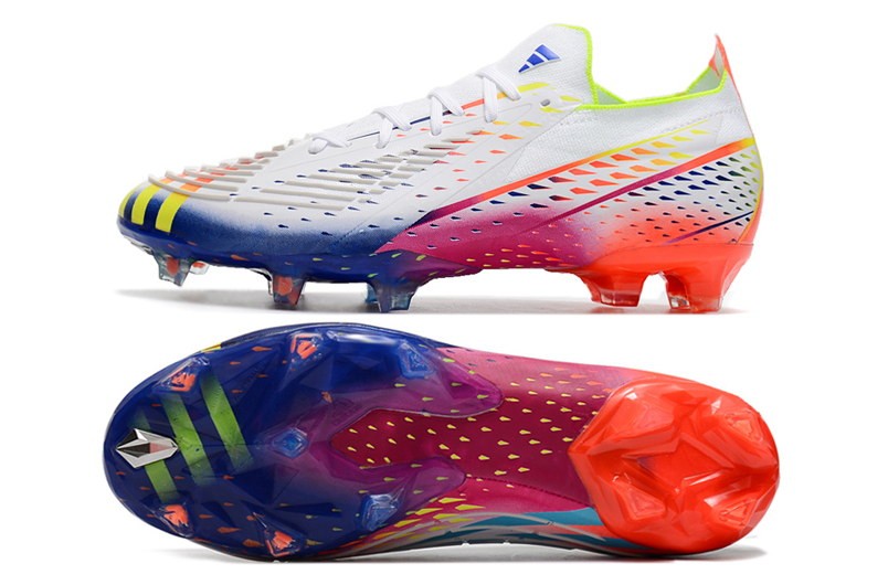 Adidas Predator Edge .1 Low FG Al Rihla - White/Solar Yellow/Blue