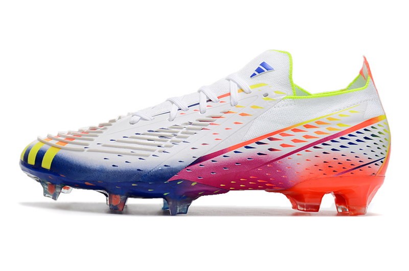 Adidas Predator Edge .1 Low FG Al Rihla - White/Solar Yellow/Blue