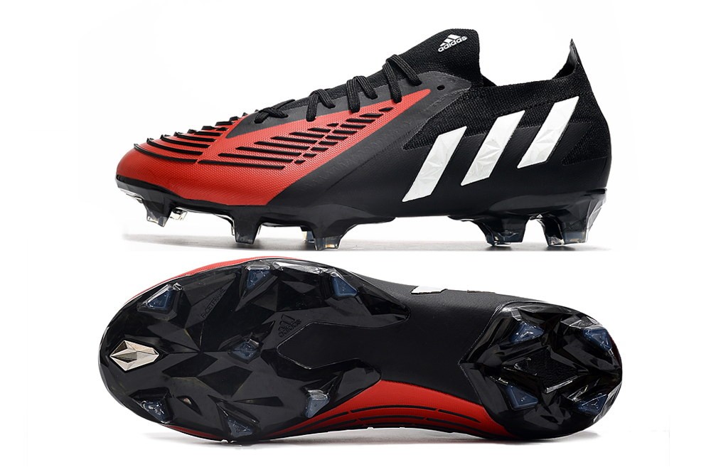Adidas Predator Edge .1 Low FG Custom - Black/Red/White