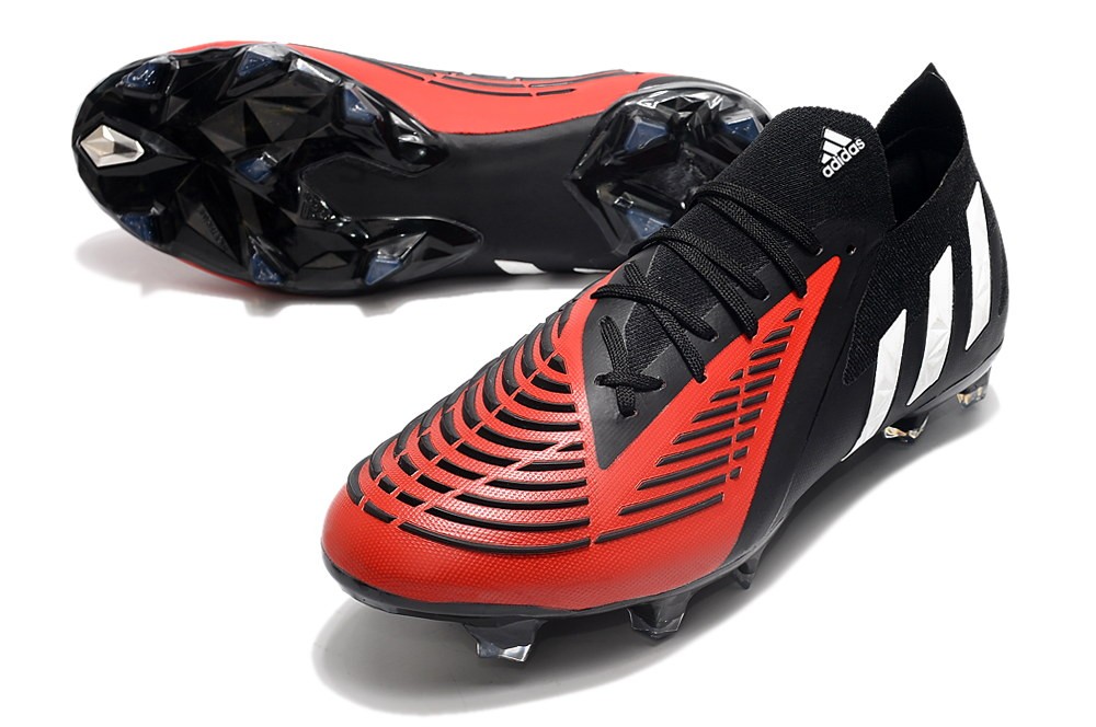 Adidas Predator Edge .1 Low FG Custom - Black/Red/White