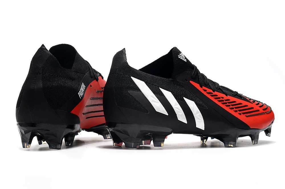 Adidas Predator Edge .1 Low FG Custom - Black/Red/White