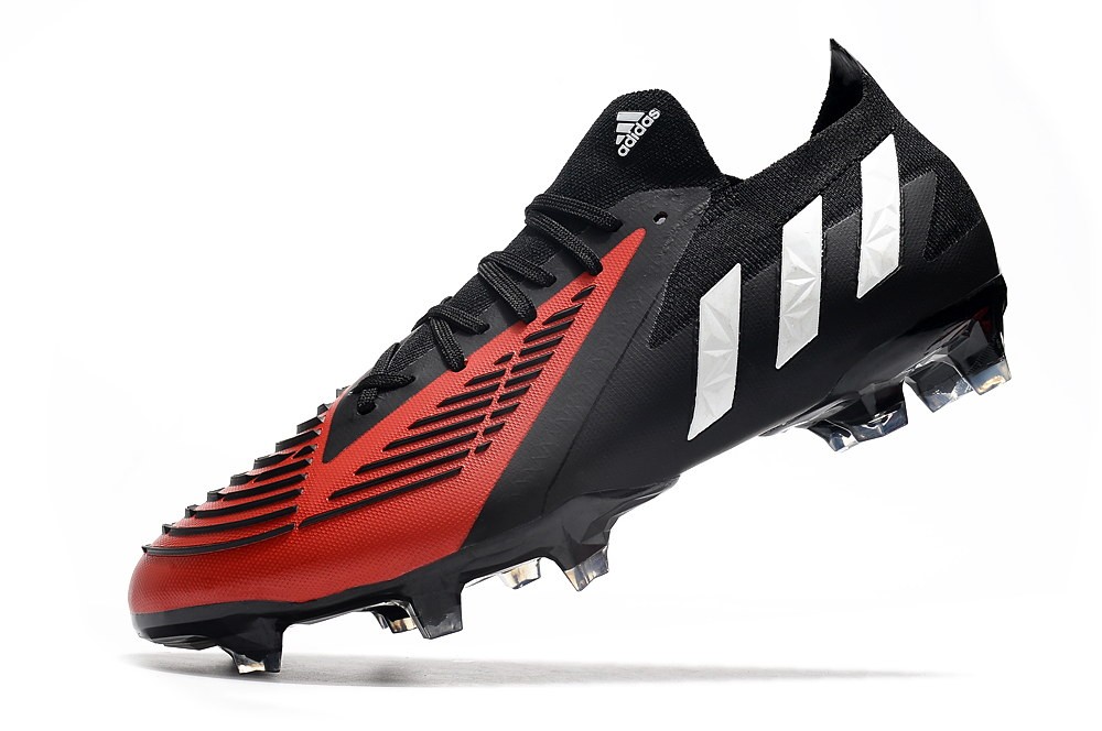 Adidas Predator Edge .1 Low FG Custom - Black/Red/White