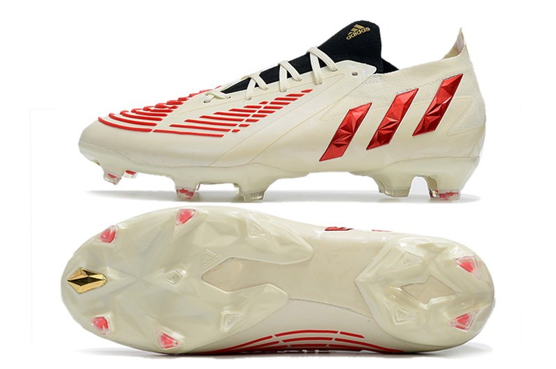 Adidas Predator Edge .1 Low FG Showdown - Off White/Vivid Red/Gold Metallic