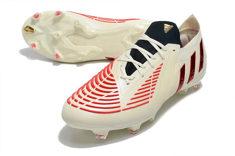 Adidas Predator Edge .1 Low FG Showdown - Off White/Vivid Red/Gold Metallic