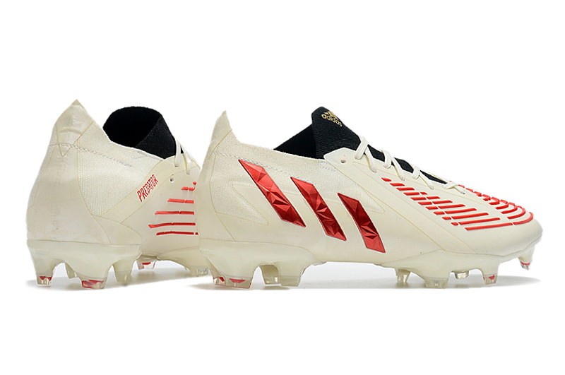 Adidas Predator Edge .1 Low FG Showdown - Off White/Vivid Red/Gold Metallic