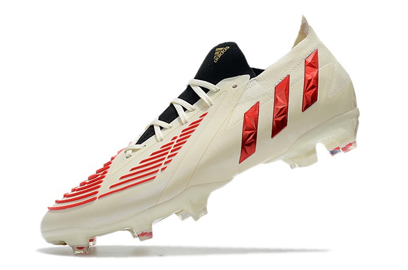 Adidas Predator Edge .1 Low FG Showdown - Off White/Vivid Red/Gold Metallic