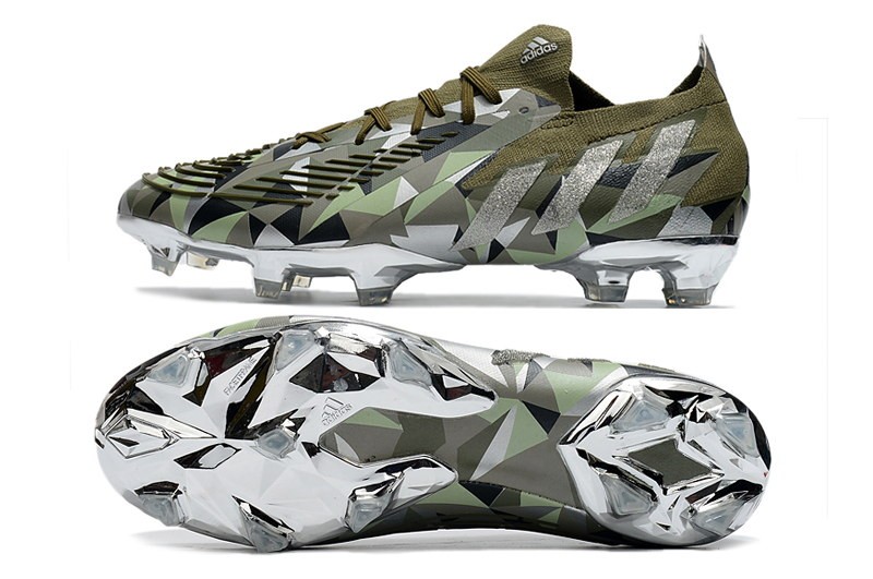 Adidas Predator Edge .1 Low FG Swarovski Crystals - Focus Olive/Silver/Magic Lime