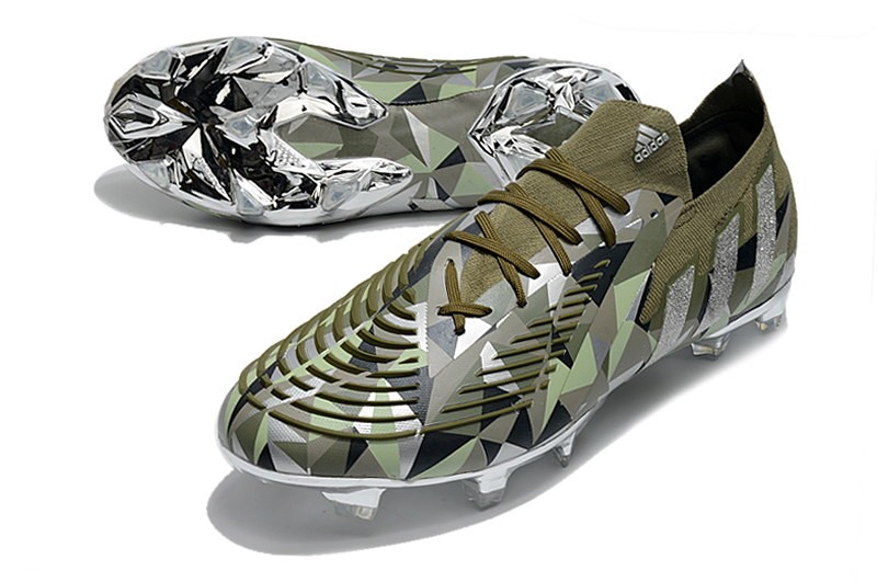 Adidas Predator Edge .1 Low FG Swarovski Crystals - Focus Olive/Silver/Magic Lime