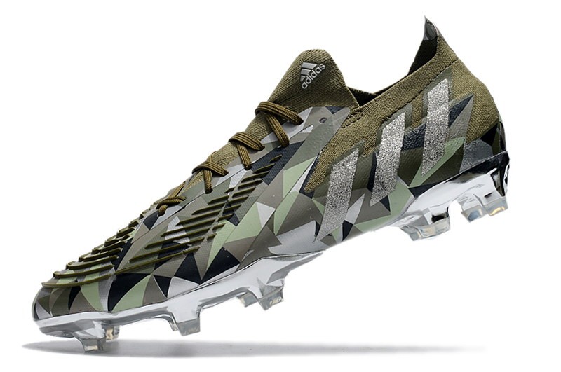 Adidas Predator Edge .1 Low FG Swarovski Crystals - Focus Olive/Silver/Magic Lime