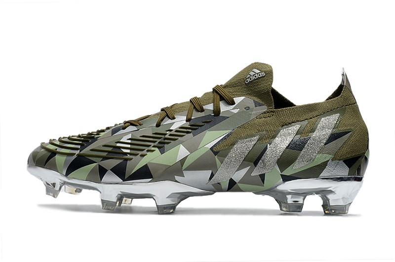 Adidas Predator Edge .1 Low FG Swarovski Crystals - Focus Olive/Silver/Magic Lime