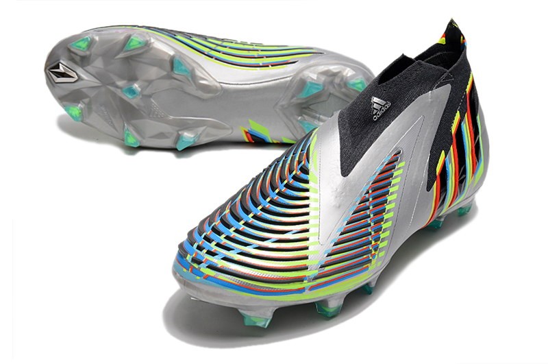 Adidas Predator Edge + FG 'Beyond Fast' - Silver Metallic/Black/Green