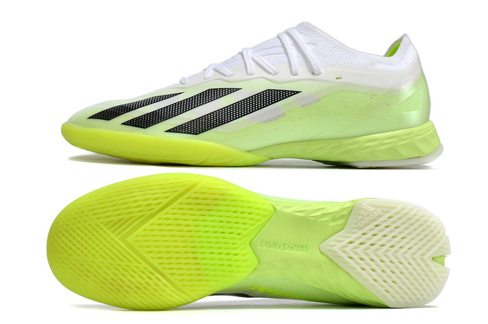 Adidas X Crazyfast.1 IC Indoor - White/Core Black/Lucid Lemon
