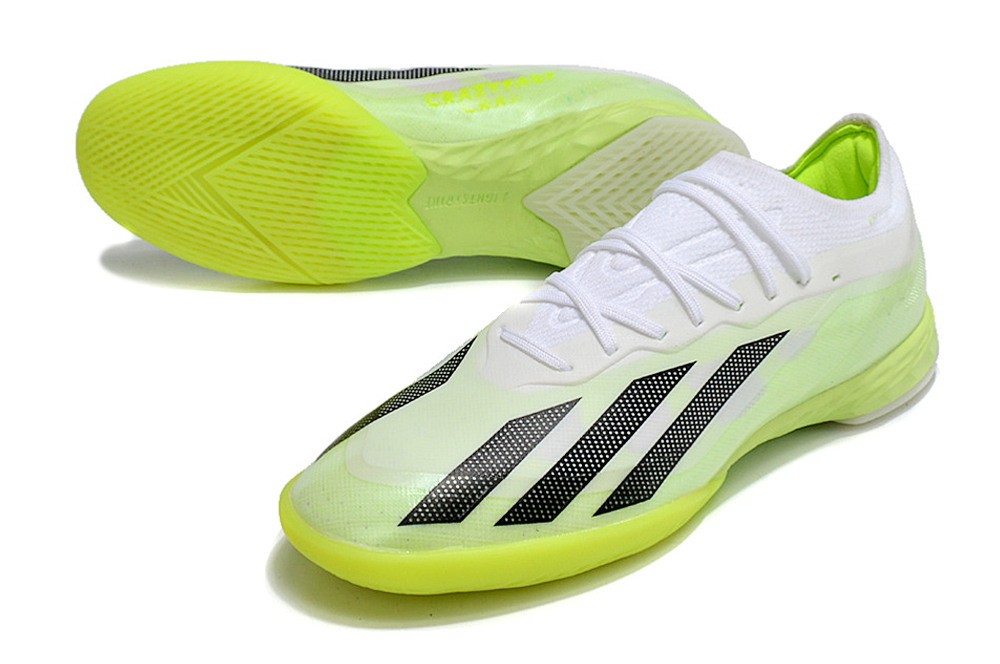 Adidas X Crazyfast.1 IC Indoor - White/Core Black/Lucid Lemon