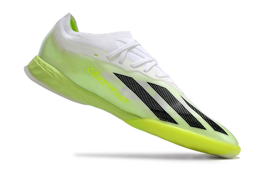 Adidas X Crazyfast.1 IC Indoor - White/Core Black/Lucid Lemon