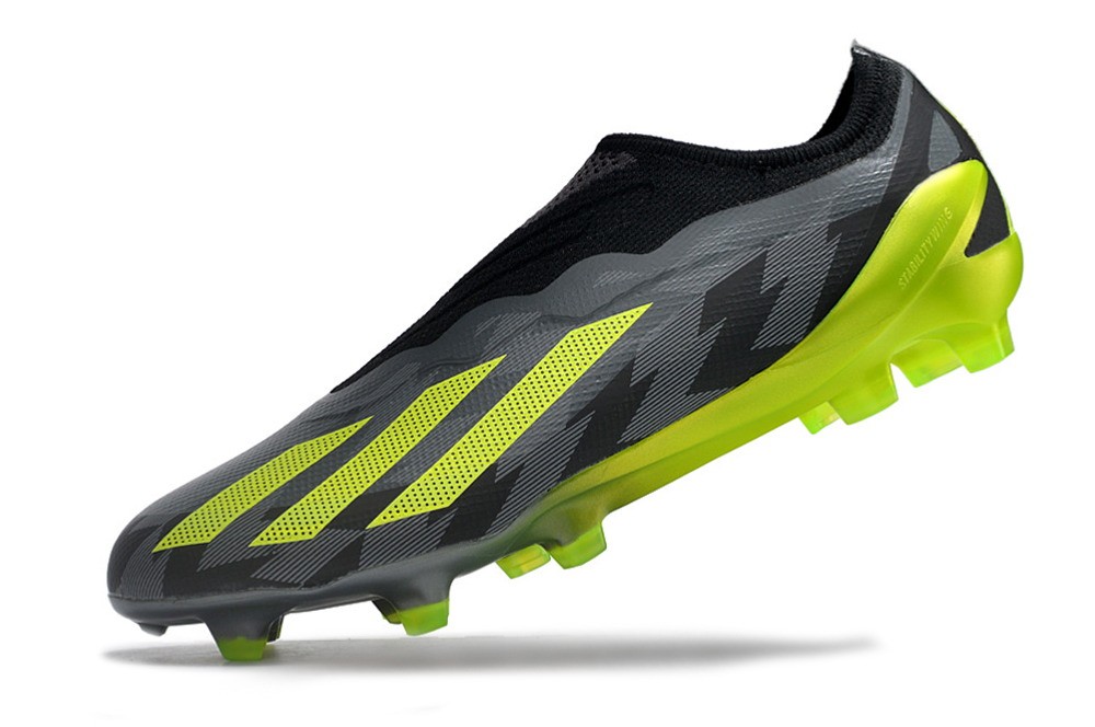 Adidas X Crazyfast.1 LL Laceless FG Crazycharged - Core Black/Solar Yellow/Grey