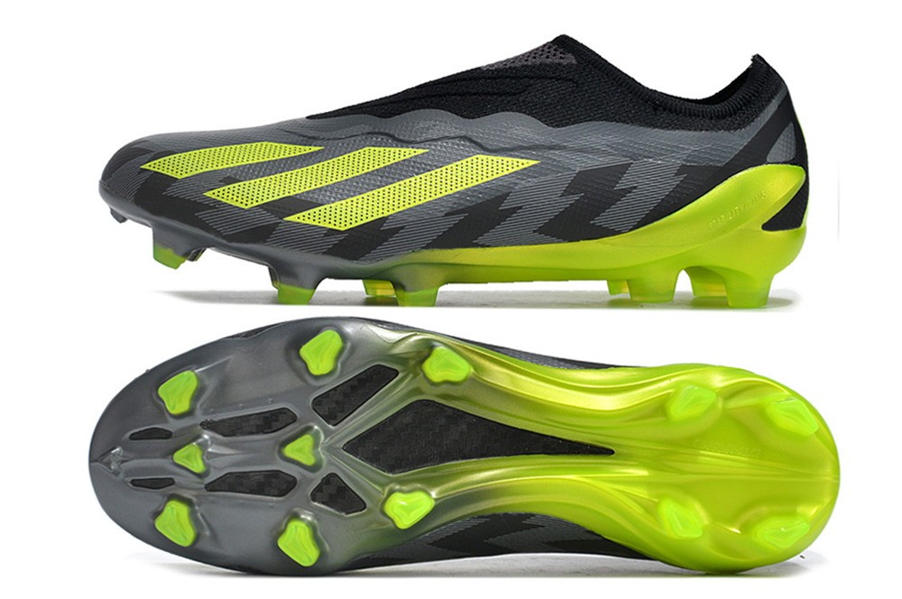 Adidas X Crazyfast.1 LL Laceless FG Crazycharged - Core Black/Solar Yellow/Grey
