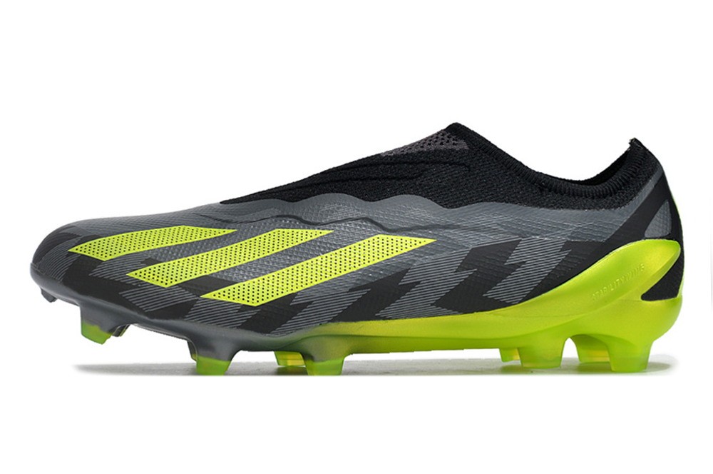Adidas X Crazyfast.1 LL Laceless FG Crazycharged - Core Black/Solar Yellow/Grey