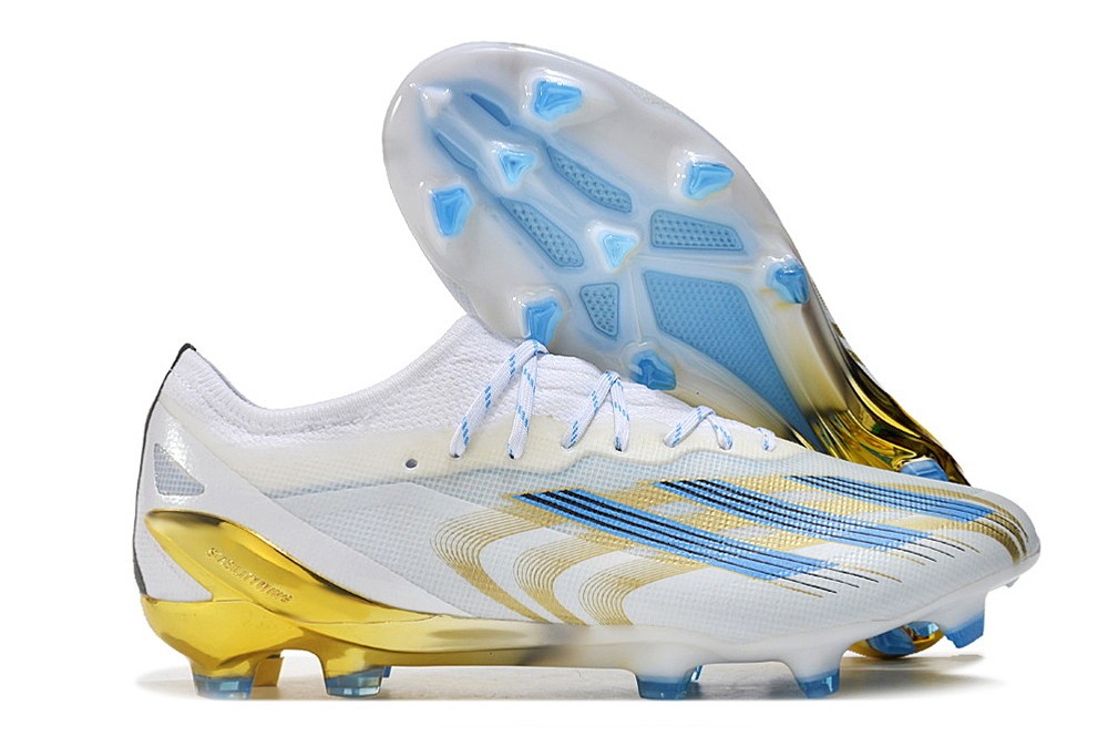 Adidas X Crazyfast.1 Messi FG Las Estrellas - Cloud White/Blue/Gold Metallic