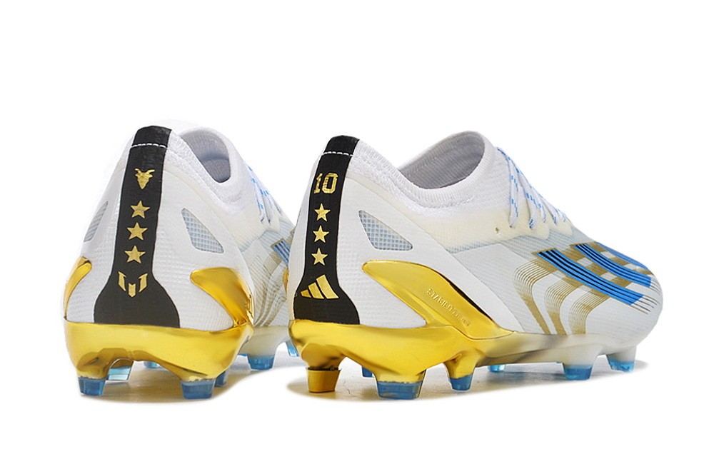 Adidas X Crazyfast.1 Messi FG Las Estrellas - Cloud White/Blue/Gold Metallic