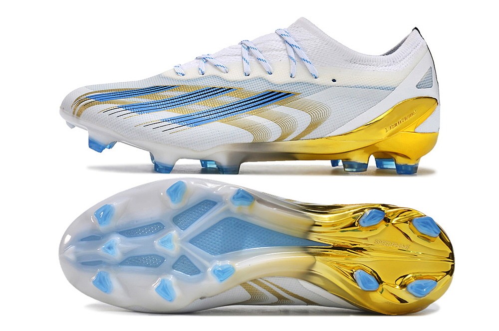 Adidas X Crazyfast.1 Messi FG Las Estrellas - Cloud White/Blue/Gold Metallic