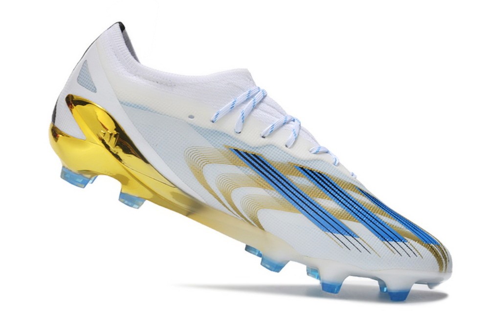 Adidas X Crazyfast.1 Messi FG Las Estrellas - Cloud White/Blue/Gold Metallic